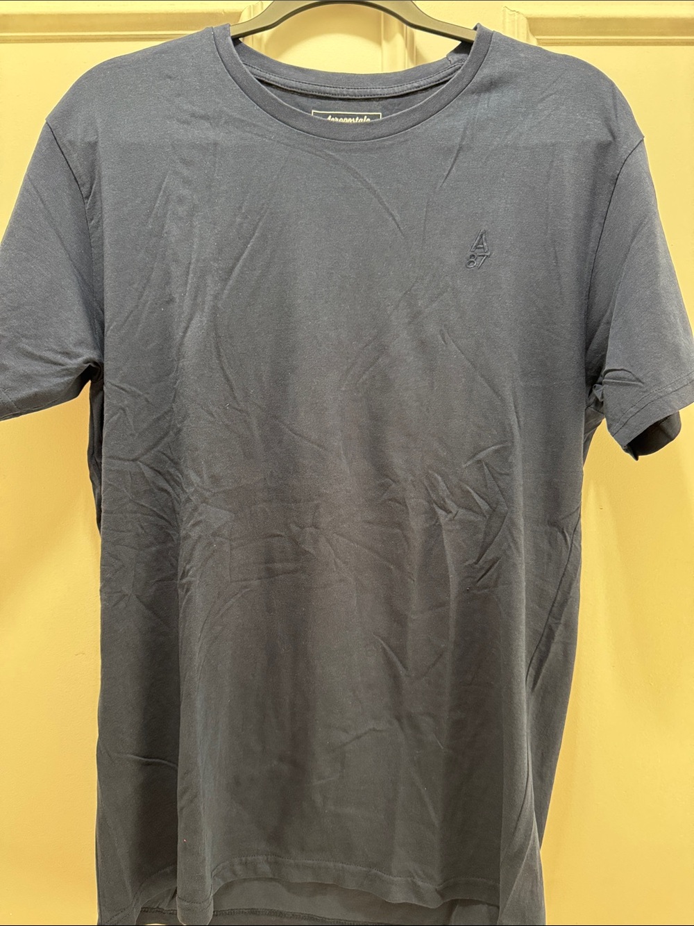 Aeropostale Men's Short Sleeve Crewneck Tee in Slate Blue